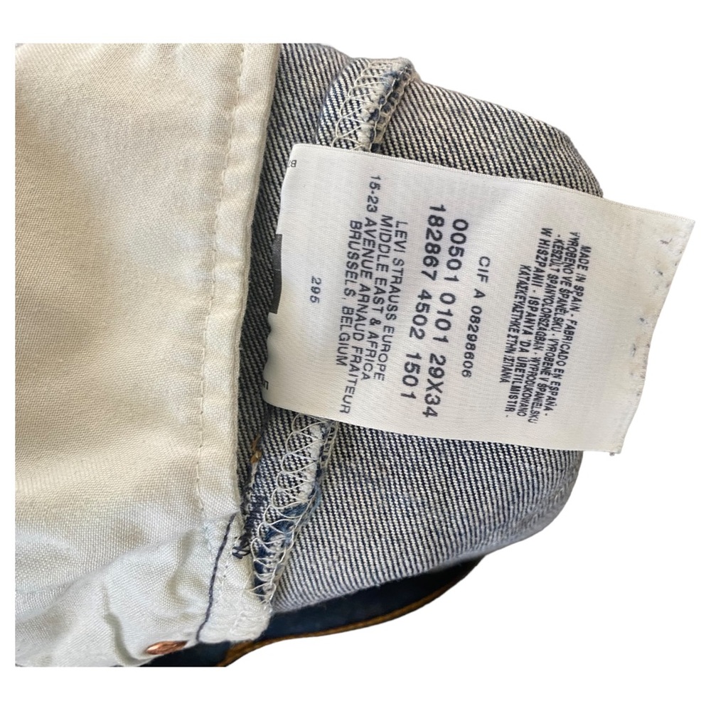 NWOT LEVI’S 501 FOR ANTHRO HIGH WAISTED BUTTON FLY STRAIGHT LEG THE OG OF JEANS - Picture 13 of 16